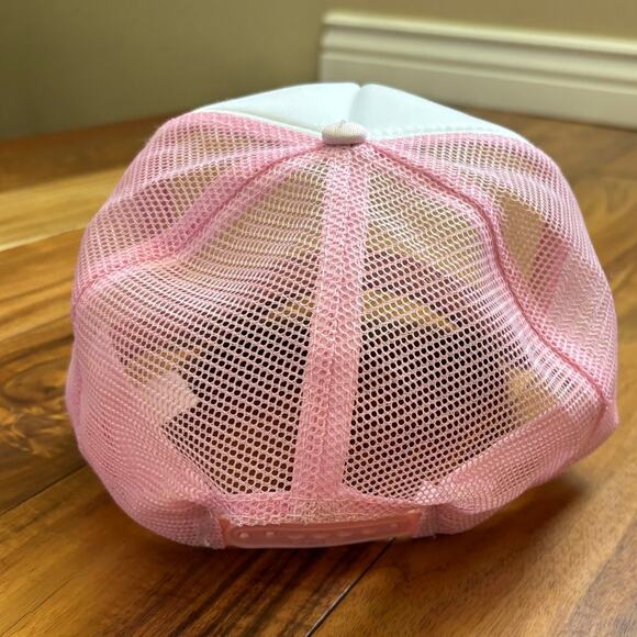 Trevor's Scottsdale Pink White Blue Trucker Hat Mesh Back Structured NWT - Picture 3 of 4